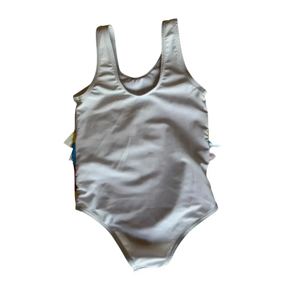 Bundle 2 Pieces Girls Swimming Suit Rash Guard Macaw Size 2-3T Summer Pool